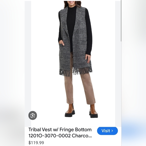 Tribal NWOT fringe vest - Picture 7 of 8